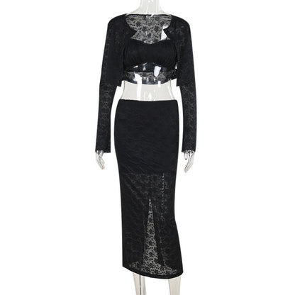 Sexy slim lace three piece set for women