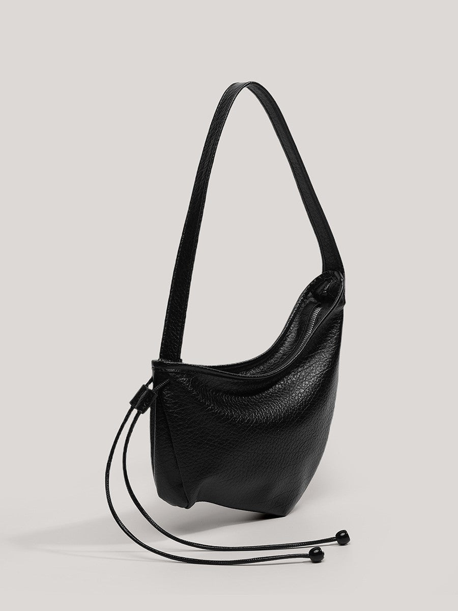 First-Layer Bubble Leather High-End Croissant Bag