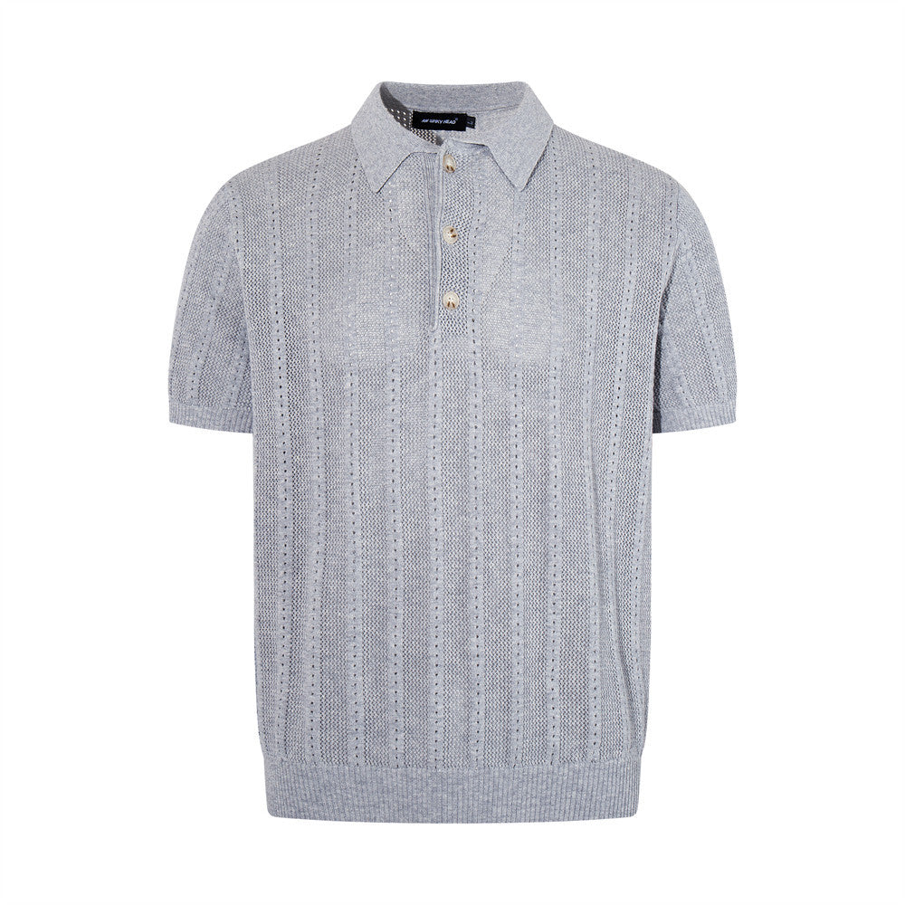 Flip collar short sleeved T-shirt cover up