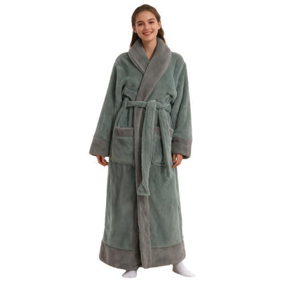 Flannel bathrobe