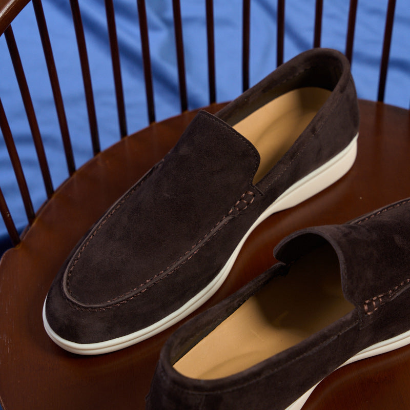 Klassieke vintage leren herenloafers