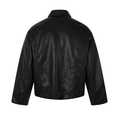 Leather jacket and cotton jacket