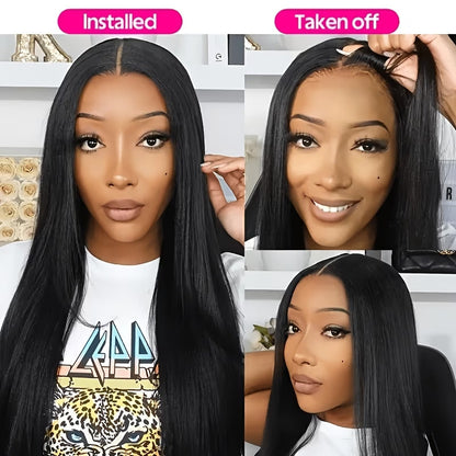 Fashion Long Straight Hair Wig Front Lace Full Head Wig