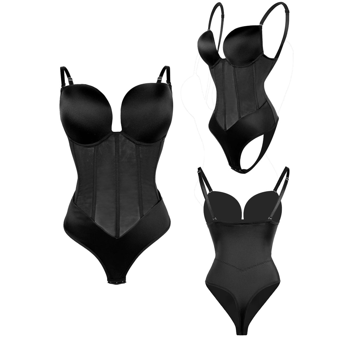 Women Backless Shaping Bodysuit Tummy Control
