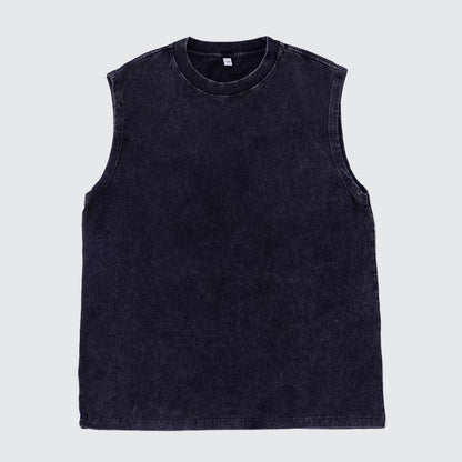 Mens Cotton Batik Washed Sleeveless Vest