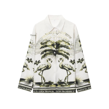 Women's Clothing Printed Shirt + Shorts