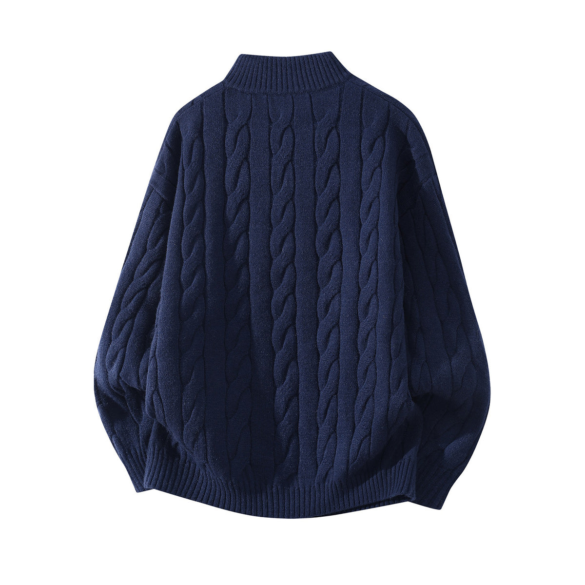 Mens Half Zip Cable Knit Sweater