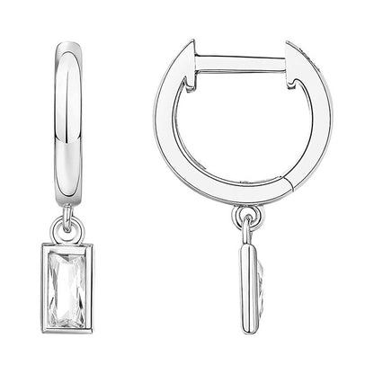 Brass Electroplated Zircon Stud Earrings