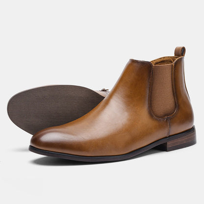 Klassieke Chelsea boots voor heren met houten hak