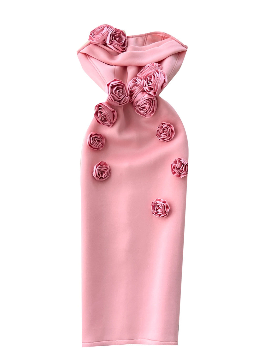 Strapless Floral Dress