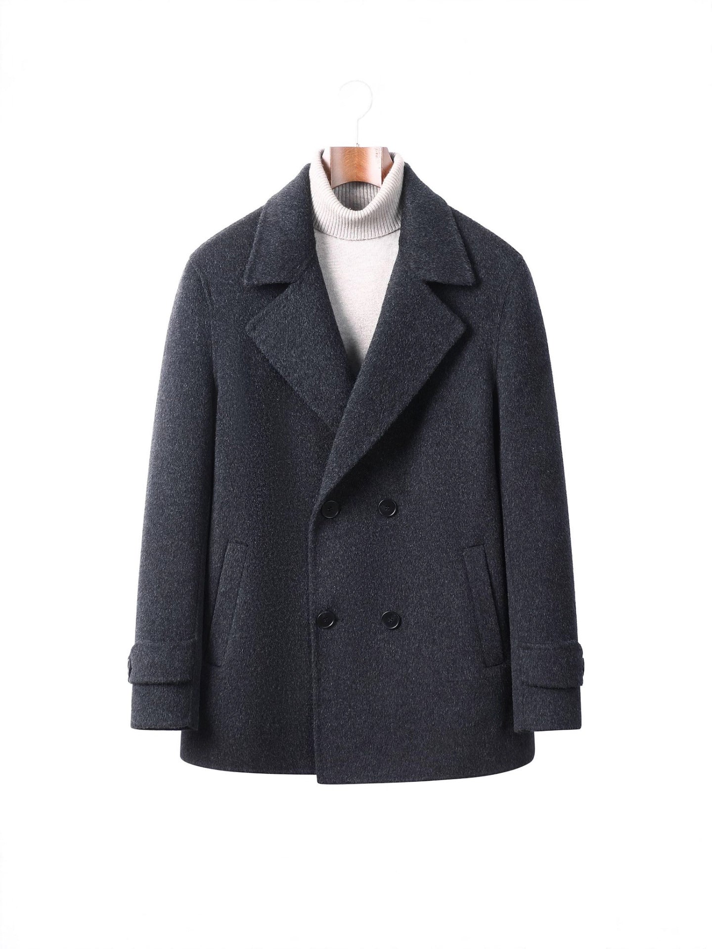Mens Reversible Wool Coat