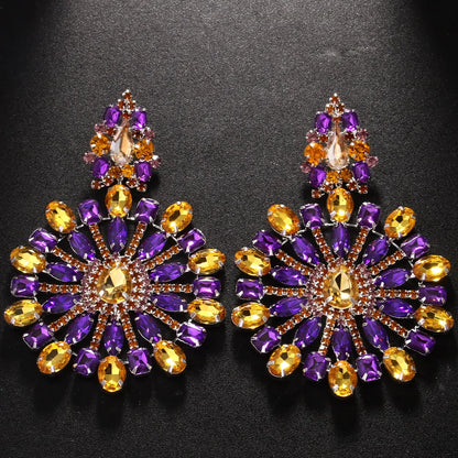 Holle kristallen oorbellen met opvallende hangers