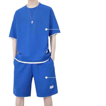 Mens Summer Waffle Short Sleeve Set