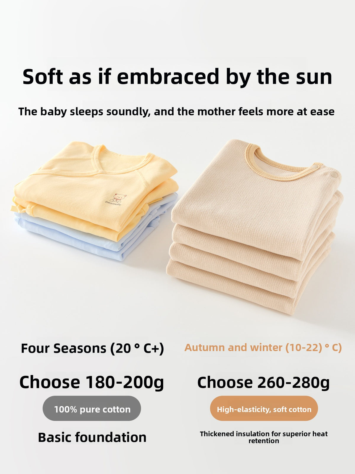 Tweedelige katoenen pyjamaset voor baby's