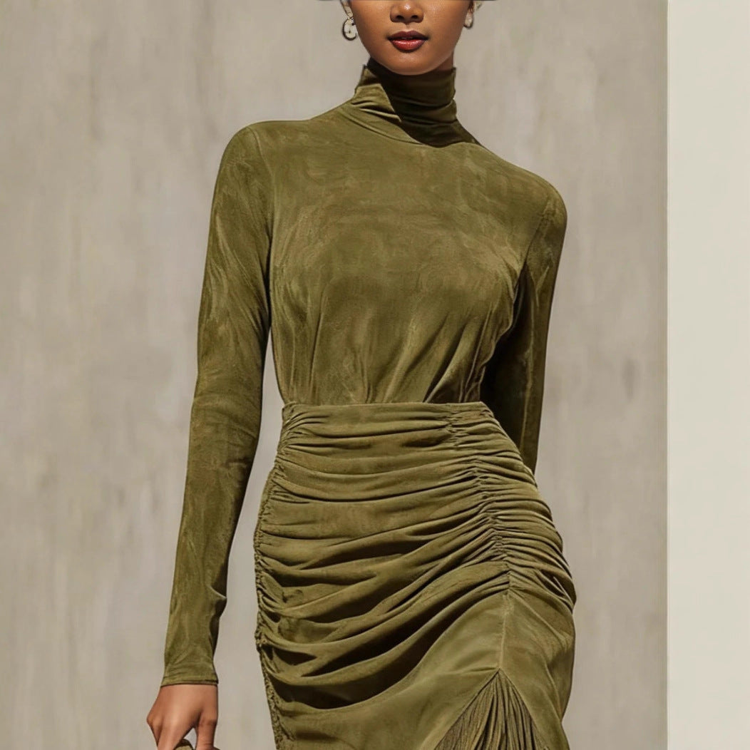Elegant Fringe Dress for Women, Long Maxi Dress with Flowing Style Fashionable and Chic Design