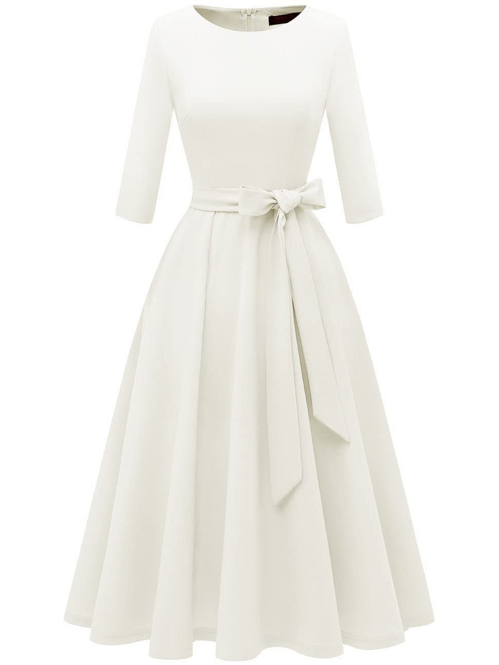 Retro Elegant Women's Evening Dress with Oversized Hem