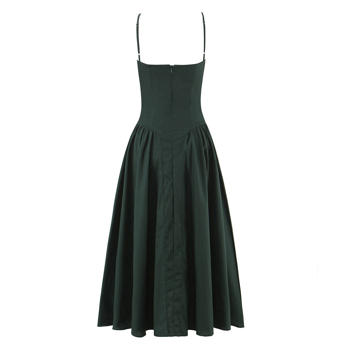 Christmas red three-dimensional steel ring pleated dress