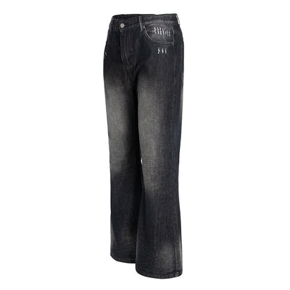 Hoge taille flared denim broek voor dames