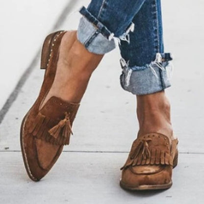 British Style Spring Summer New Low Heel Square Heel Sandals
