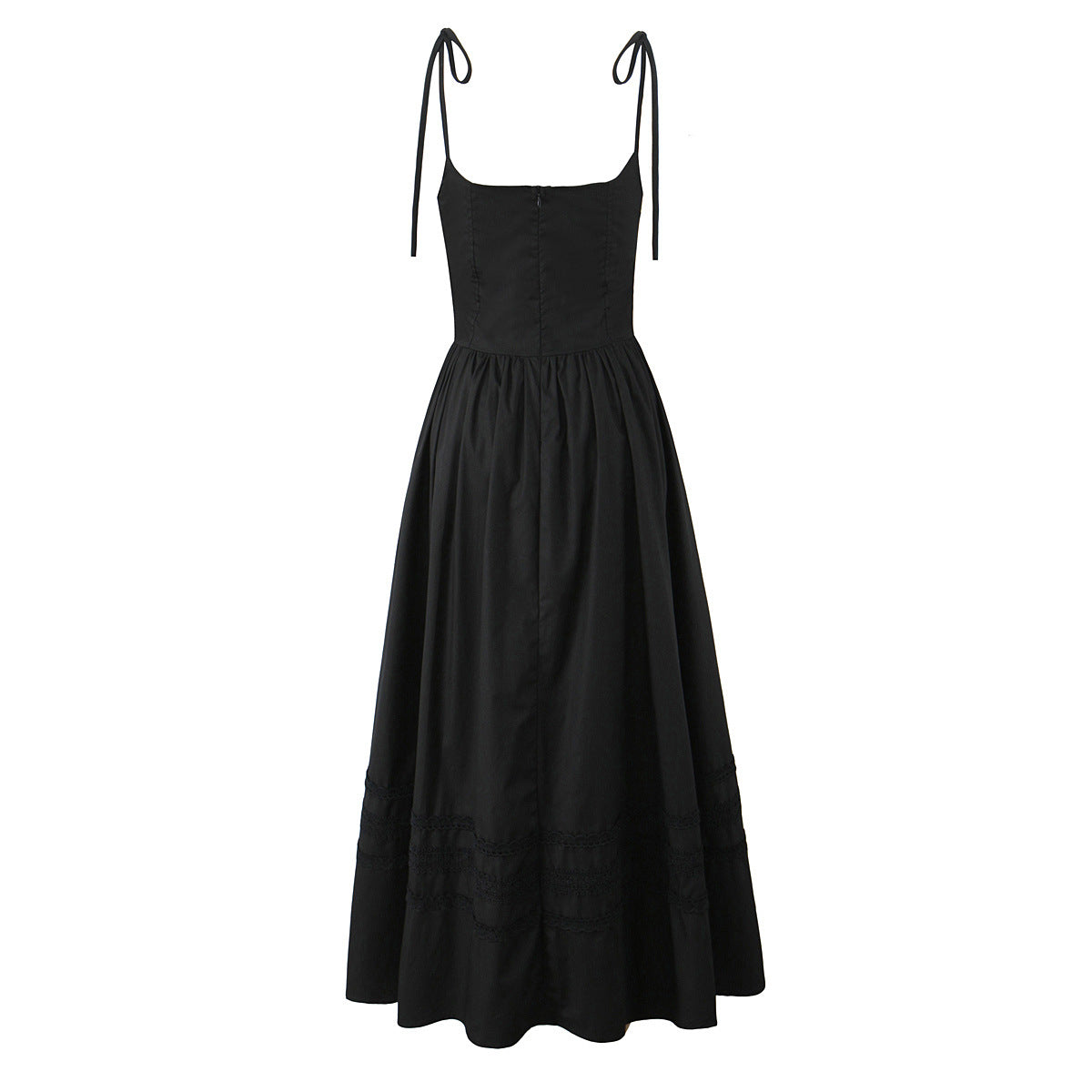 Camisolejurk met vetersluiting