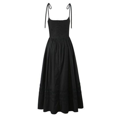 Camisolejurk met vetersluiting