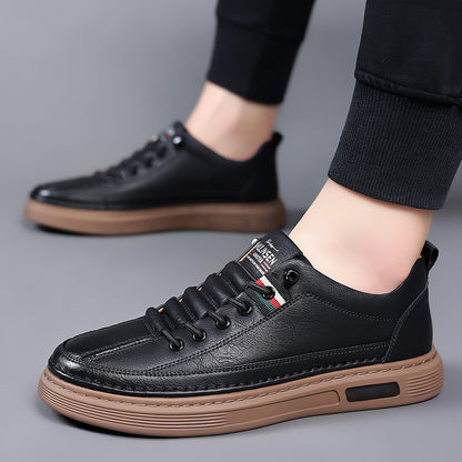 Trendy en veelzijdige PU-leren casual herenschoenen