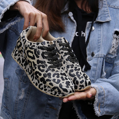 Sneakers voor dames met luipaardprint