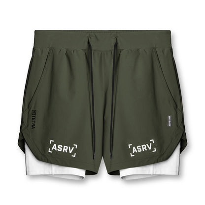 Sports Shorts, Mens American Trendy Brand Anti Glare Double Layer Quick Drying Basketball Pants, Outdoor Running Fitness Capris