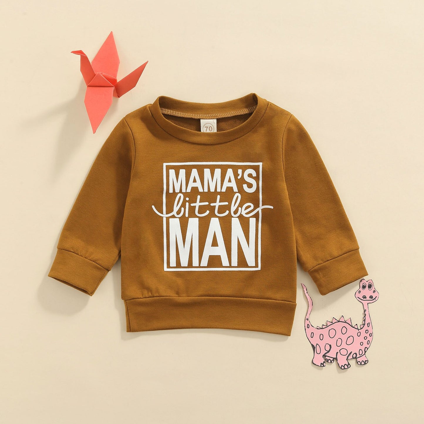 Sweatshirt voor baby/jongens met tekstprint