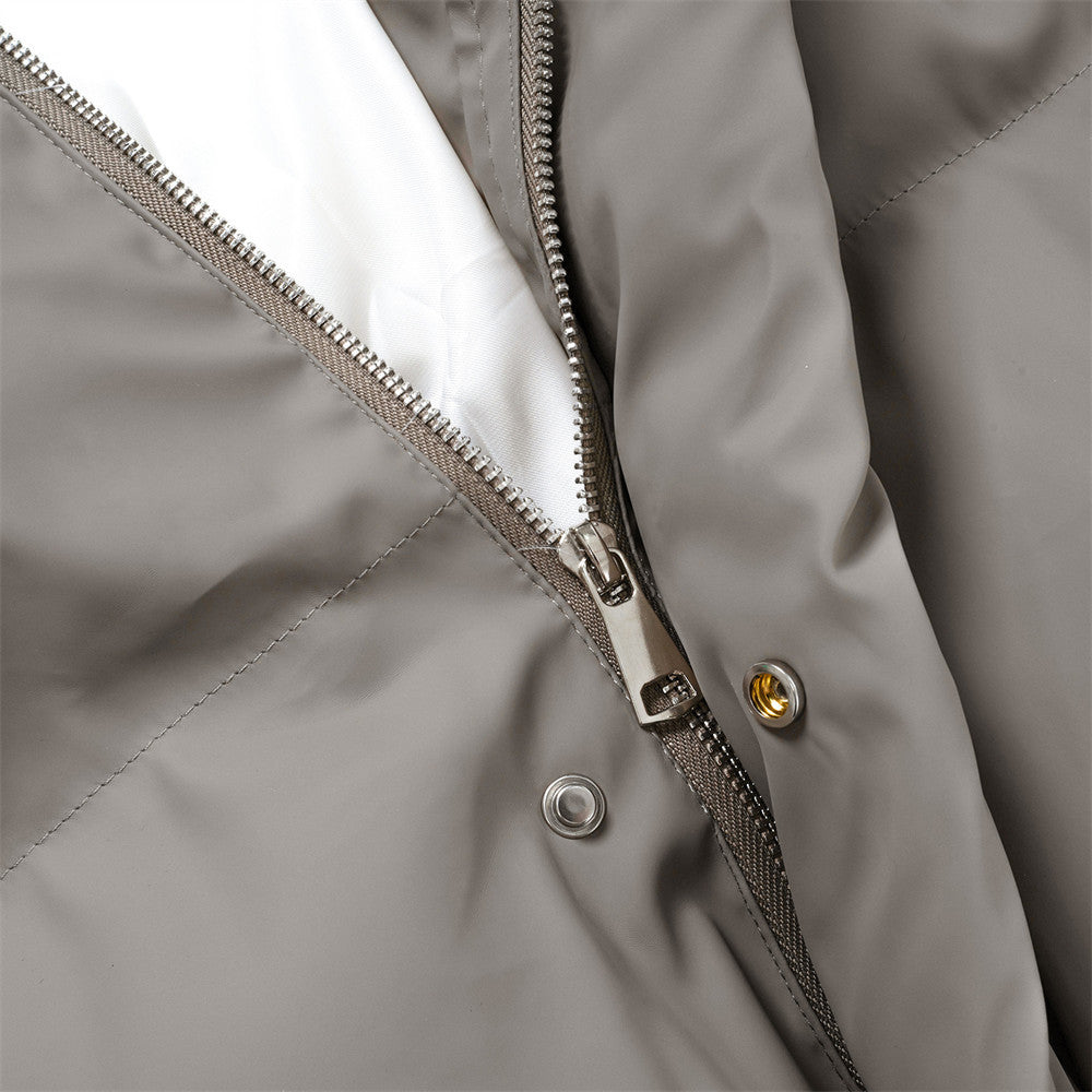 Korte jas met Mao-kraag en afneembare capuchon