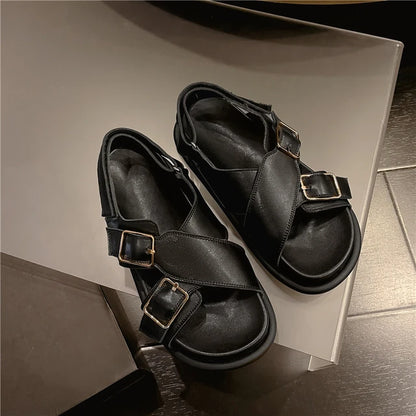 Sandalen van echt leer voor dames
