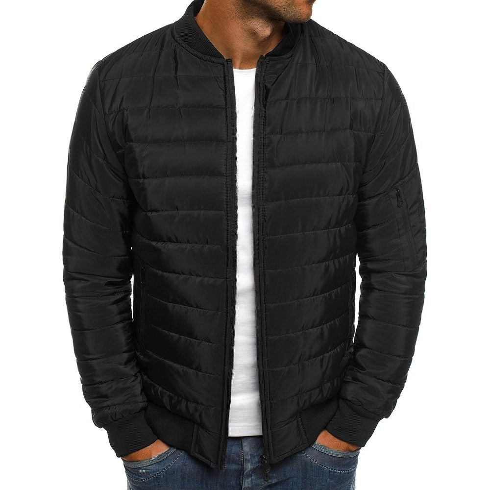 Cotton Coat Autumn And Winter Men's Color Loose Jacket Lingge Cotton Suit