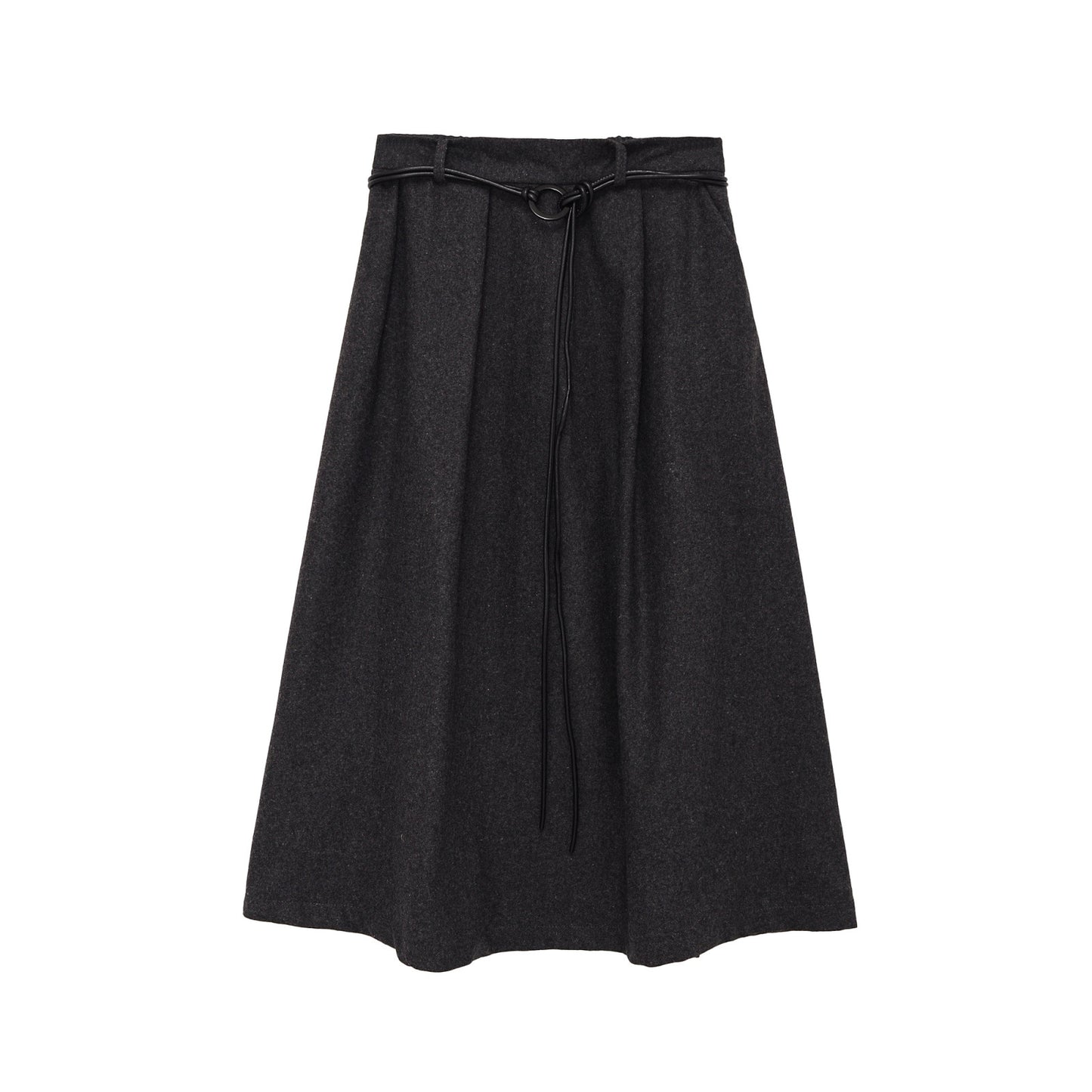 Midi-rok met losse tailleband