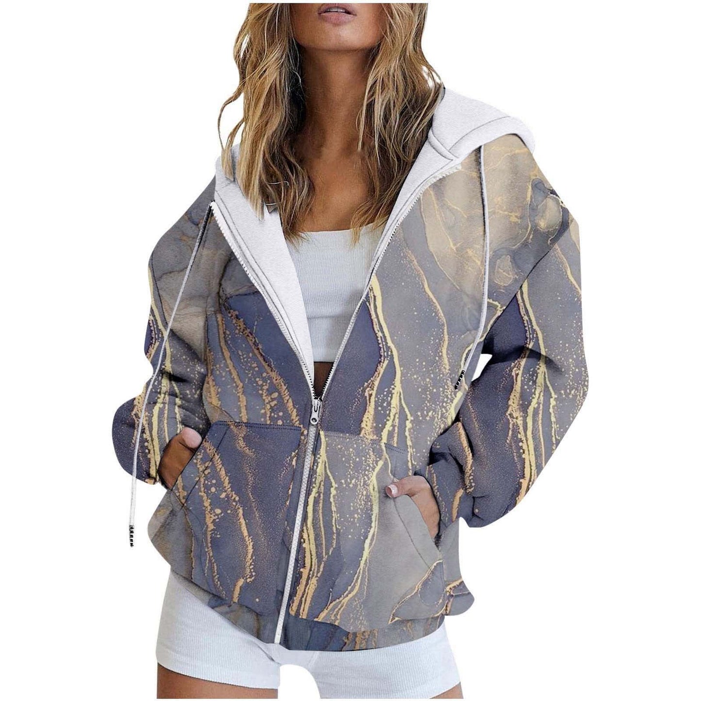 Digitaal bedrukte Urban Casual Sweatvest