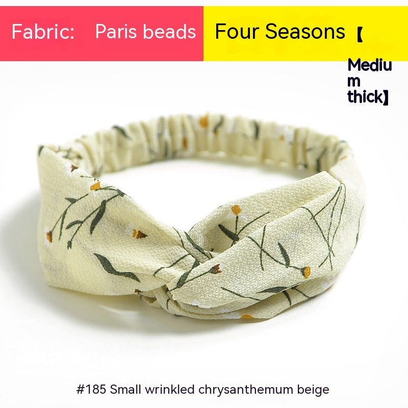 Elastische gekruiste chiffon hoofdband in Boheemse stijl