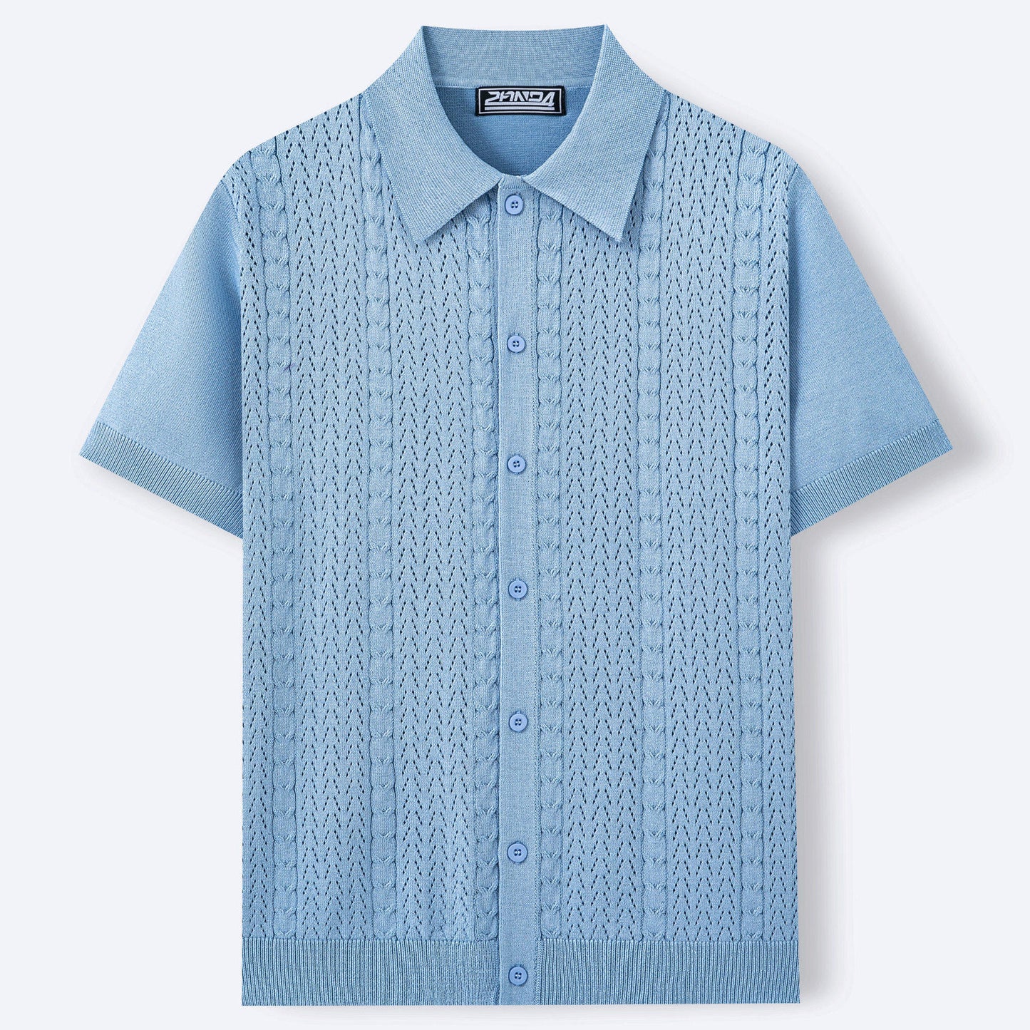Short-sleeve knitted top