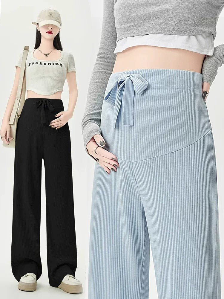Maternity Pants Belly Support Wide Leg