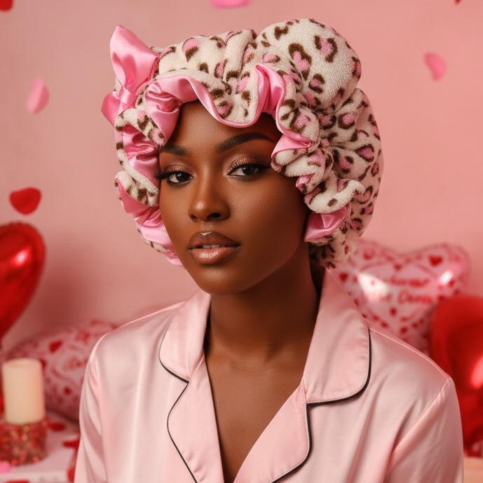 Leopard Print Plush Hair Headband with Bow