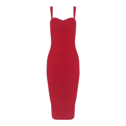 Classic Sexy Strap Bandage Long Dress