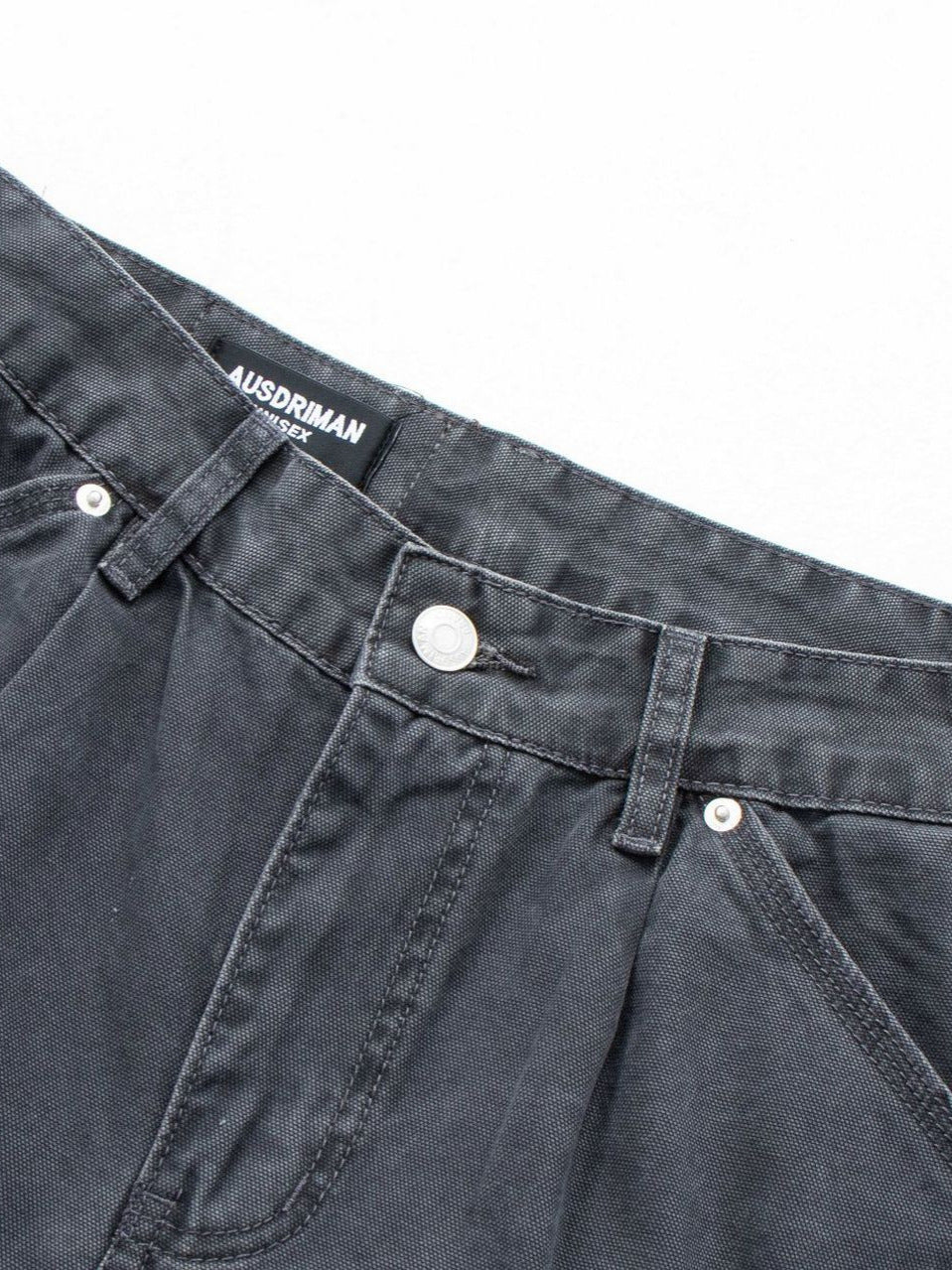 Katoenen cargobroek met wijde pijpen unisex
