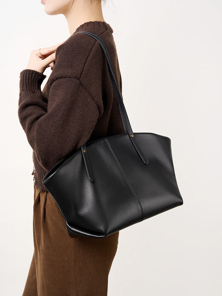 Women's Genuine Leather Large Capacity Tote Bag Shoulder Handbag