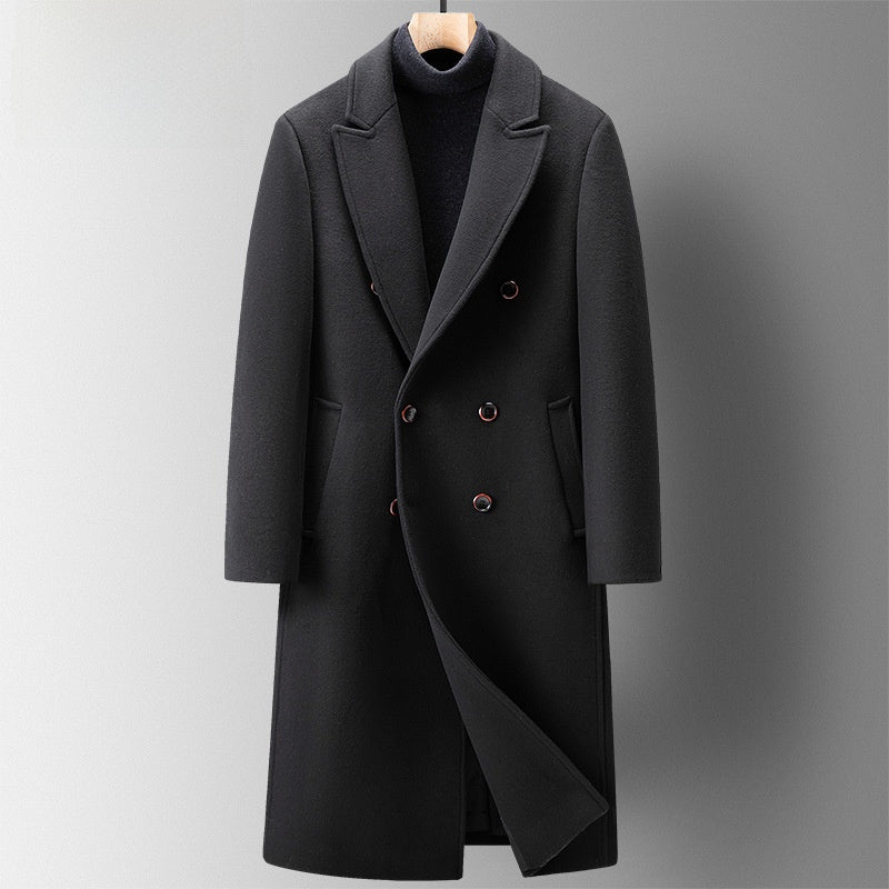 Men's double-breasted wool coat - thick and long? jacket