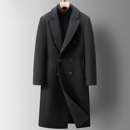 Men's double-breasted wool coat - thick and long? jacket