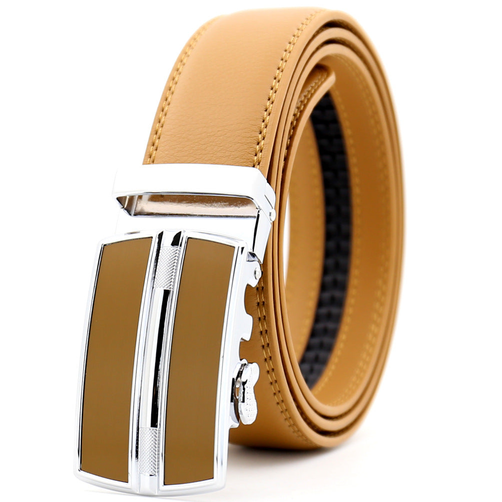 Automatic Buckle Mens Cowhide Belt