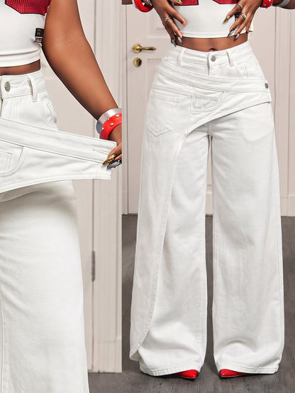 All-match Casual Irregular Women's Wide-leg Pants