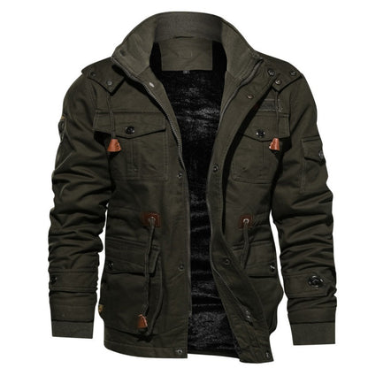 Mens Hooded Fleece Lined Jacket