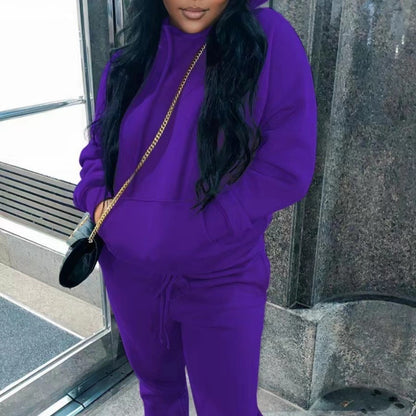 Dames geborstelde tweedelig casual sportpak