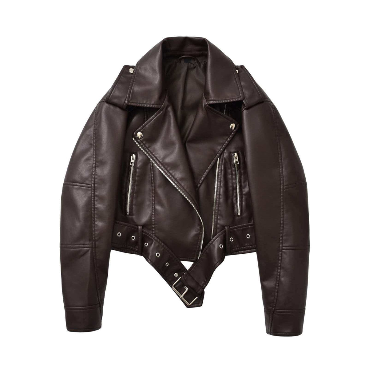 Turn-down collar loose-fitting coat