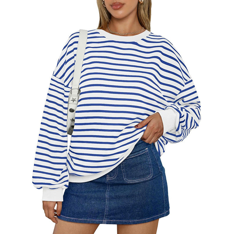 Oversized Striped Long Sleeve Dress