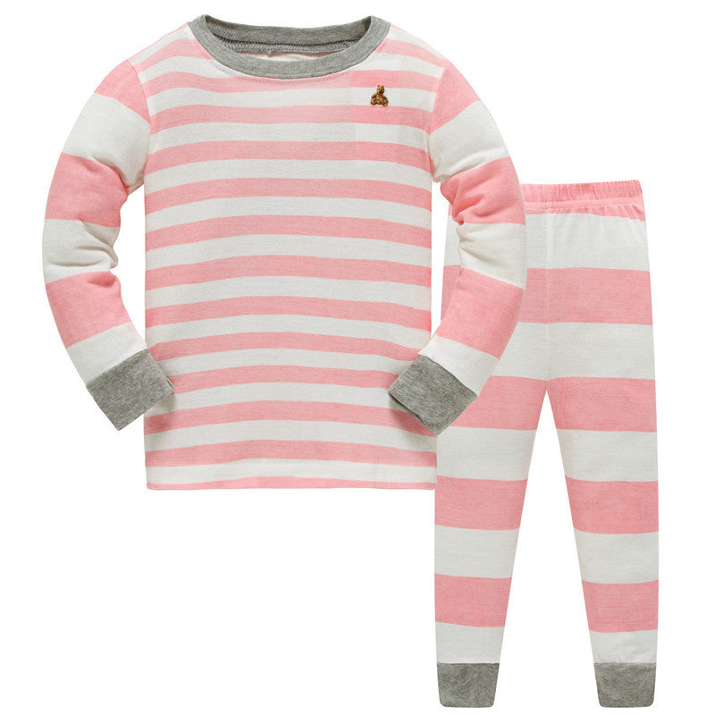 Katoenen unisex cartoon pyjamaset met lange mouwen